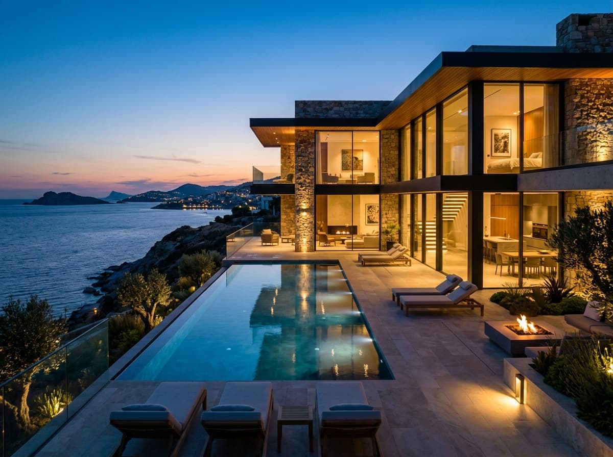 Modern Luxury Waterfront Villa with Infinity Pool
